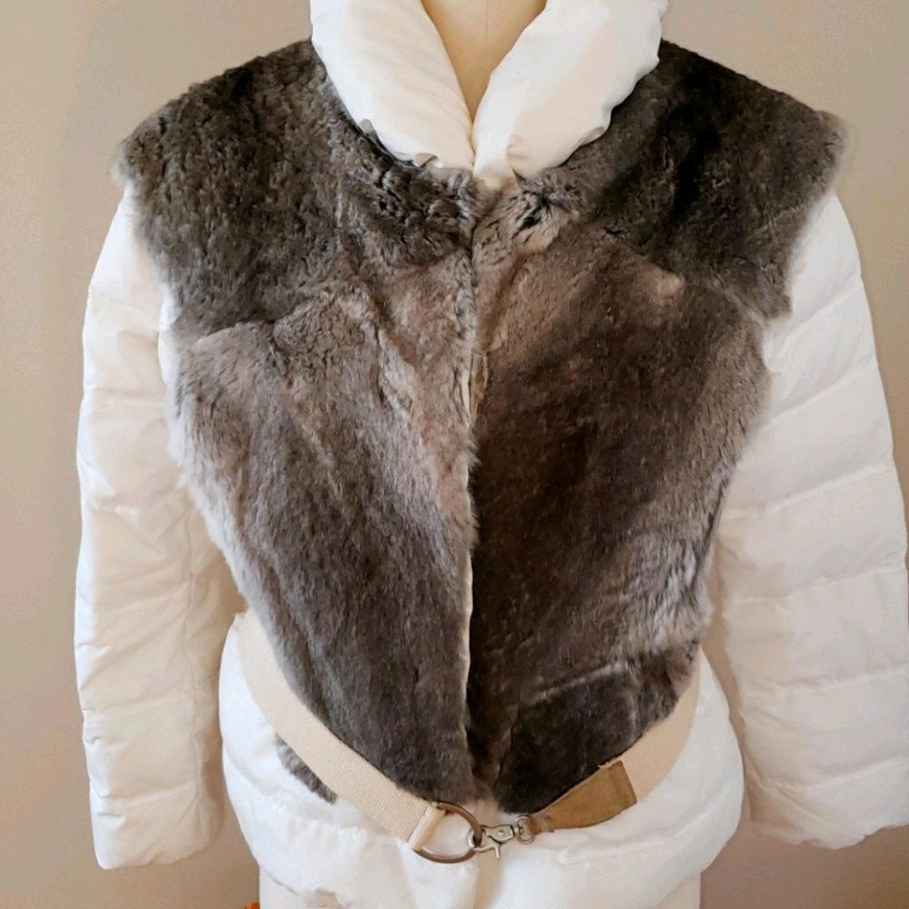 Ermanno Scervino down filled with fur trim bomber